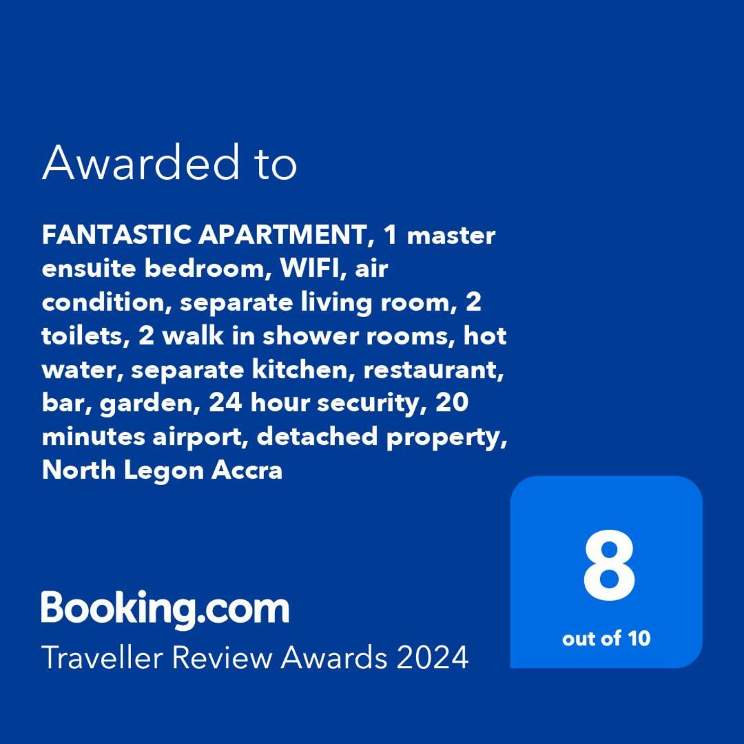 Fantastic Apartment, Traveler Award Winner 2024, 1 Ensuite Bedroom, Wifi, Air Condition, Separate Living Room, 2 Toilets, 2 Walk In Shower Rooms, Hot Water, Separate Kitchen, Restaurant, Bar, Garden, 24 Hour Security, 20 Minutes Airport, North Legon Accra Exterior foto